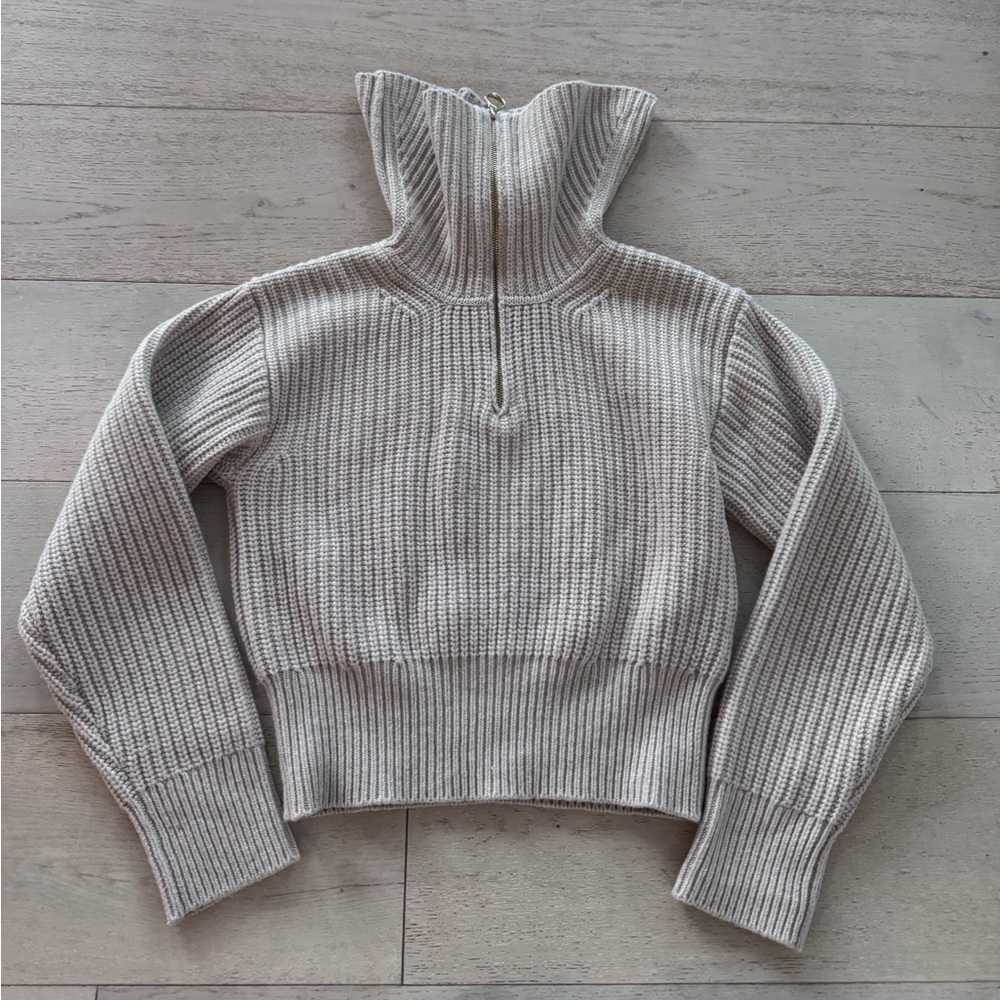 Sandro Paris Emmanuel Zip Up Jumper wool blend - Picture 4 of 11